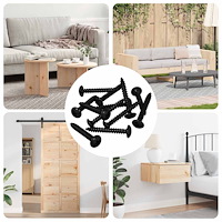 vidaXL Gängspik 12 pcs Svart M4 x 28 mm Stål