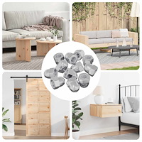 vidaXL Muttern 12 pcs Silver M6 x 10 mm Järn