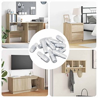 vidaXL Hylla Peg 7200 pcs Silver 7 x 16 mm Järn