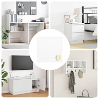 vidaXL Klistermärke 12 pcs Vit Ø 20 x 0,5 mm Papper