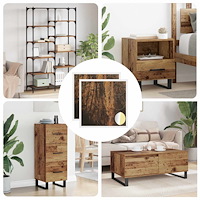 vidaXL Självhäftande skruvomslag 2 pcs Gammalt trä Ø 20 x 0,5 mm