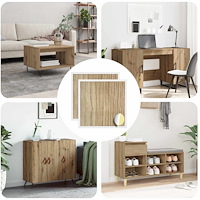 vidaXL Självhäftande skruvomslag 2 pcs Artisan Ek Ø 20 x 0,5 mm