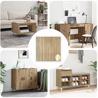 vidaXL Självhäftande skruvomslag 12 pcs Artisan Ek Ø 20 x 0,5 mm