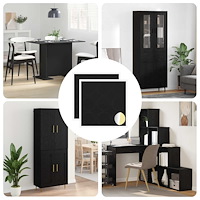 vidaXL Självhäftande skruvomslag 2 pcs Svart Ø 20 x 0,5 mm