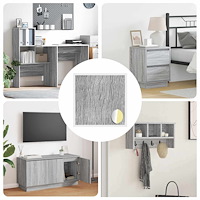 vidaXL Självhäftande skruvomslag 12 pcs Grå Sonoma Ø 20 x 0,5 mm