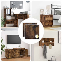 vidaXL Självhäftande skruvomslag 2 pcs Rökt ek Ø 20 x 0,5 mm