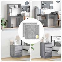 vidaXL Självhäftande skruvomslag 2 pcs Grå Sonoma Ø 20 x 0,5 mm