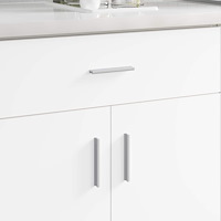 vidaXL Handtag Enfärgad 12 pcs Silver 105.7 x 7.4 x 15.5 mm Aluminium