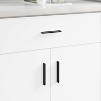 vidaXL Handtag 12 pcs Svart 106 x 7,4 x 15,5 mm Aluminium