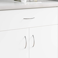 vidaXL Handtag 12 pcs Silver 107 x 3.6 x 23 mm Rostfritt stål