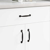 vidaXL Möbelhandtag 2 pcs Svart 130 x 19,4 x 22,3 mm Aluminium