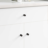 vidaXL Skåpsknoppar 2 pcs Svart M4 x 12 mm Järn