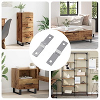 vidaXL Slagsplåt 2 pcs Silver 50 x 10 x 1,2 mm Järn