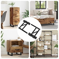 vidaXL Sänglyftmekanism 2 pcs Svart 340 x 95 x 40 mm Järn