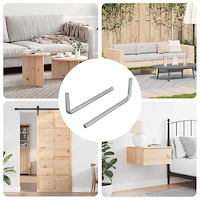 vidaXL Sexkantnyckel 2 pcs Silver 32 x 86 mm Stål