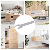 vidaXL Blocknyckel 1593 pcs Silver 13 mm Järn