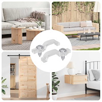 vidaXL LED Strip Clips 2 pcs Transparent 23,8 x 7,3 x 4,3 mm