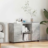 vidaXL Sideboard Betonggrå 88,5 x 30,5 x 55,5 cm Konstruerat trä