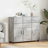 vidaXL Sideboard Betonggrå 88,5 x 30,5 x 73 cm Konstruerat trä