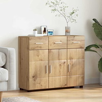 vidaXL Sideboard Artisan Ek 88,5 x 30,5 x 73 cm Konstruerat trä
