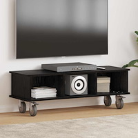 vidaXL TV-bänk Svart Ek 100 x 35 x 35 cm Konstruerat trä