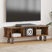 vidaXL TV-bänk Rökt ek 100 x 35 x 35 cm Konstruerat trä