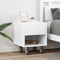 vidaXL Sängbord 2 pcs Vit 40,5 x 40 x 48 cm Konstruerat trä