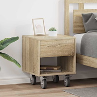 vidaXL Sängbord 2 pcs Sonoma-ek 40,5 x 40 x 48 cm Konstruerat trä