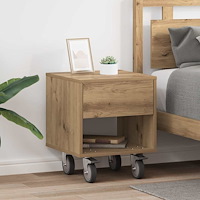 vidaXL Sängbord 2 pcs Artisan Ek 40,5 x 40 x 48 cm Konstruerat trä