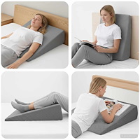 vidaXL Vinklad Kudde Enfärgad Grå 69 x 64 x 19 cm