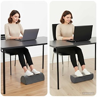 vidaXL Fotstöd Kudde Enfärgad Grå 42 x 18 x 13 cm