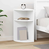 vidaXL Sidobord Vit 29,6 x 29,6 x 60 cm Konstruerat trä