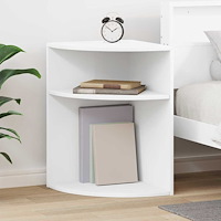 vidaXL Sidobord Vit 39,7 x 39,7 x 60 cm Konstruerat trä