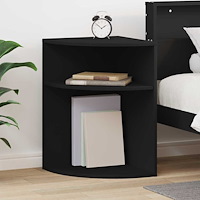 vidaXL Sidobord Svart 39,7 x 39,7 x 60 cm Konstruerat trä