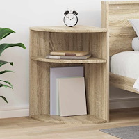 vidaXL Sidobord Sonoma-ek 39,7 x 39,7 x 60 cm Konstruerat trä