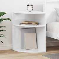 vidaXL Sidobord Högblanka vita 39,7 x 39,7 x 60 cm Konstruerat trä