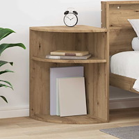 vidaXL Sidobord Artisan Ek 39,7 x 39,7 x 60 cm Konstruerat trä