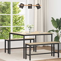 vidaXL Matbord METALL