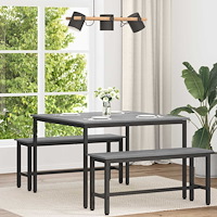 vidaXL Matbord METALL