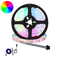 vidaXL LED Band 2 pcs Svart och Transparent 210 x 0,8 x 0,3 cm