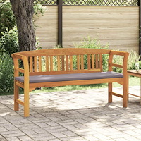 vidaXL bänk med kudde Naturlig Olja Ytbehandling 157 x 46 x 82,5 cm