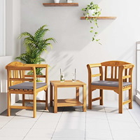 vidaXL bänk med kudde Naturlig Olja Ytbehandling 68,5 x 46 x 82,5 cm