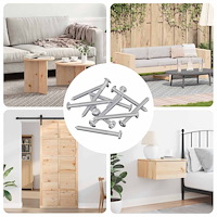 vidaXL Möbelskruvar 1600 pcs Silver Stål