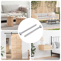 vidaXL Skruv 2 pcs Silver M6 x 85 mm Stål