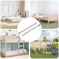 vidaXL Skruv 2 pcs Silver M6 x 120 mm Stål