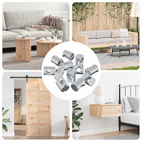 vidaXL Möbelfästdon 3462 pcs Zinkbelagd M6 x 13 mm Järn