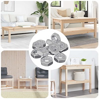 vidaXL Sexkantiga muttrar 3600 pcs Silver Järn