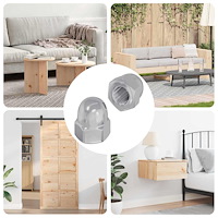 vidaXL Ekollonnötter 2 pcs Silver 12,8 x 12,8 x 6,5 cm Stål