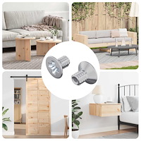 vidaXL Försänkta huvudsättningar 2 pcs Silver M4 x 6 mm Stål