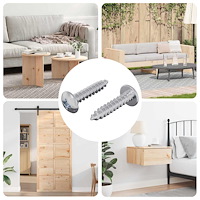 vidaXL Träskruvar 2 pcs Silver M4 x 20 mm Stål